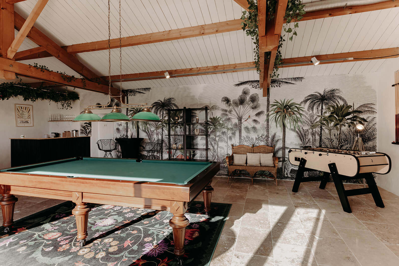 Salle Sarments de Vignes Salle de loisirs Billard babyfoot et bar cosy