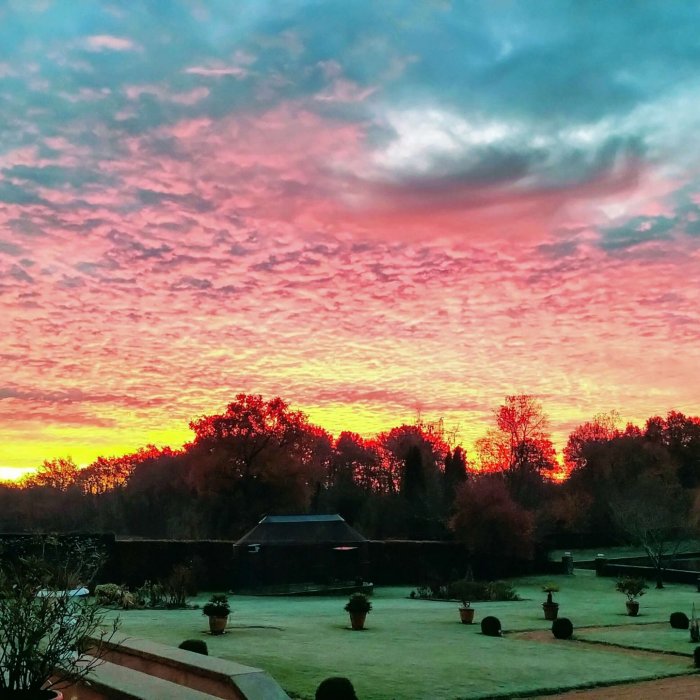 lever de soleil sur le parc